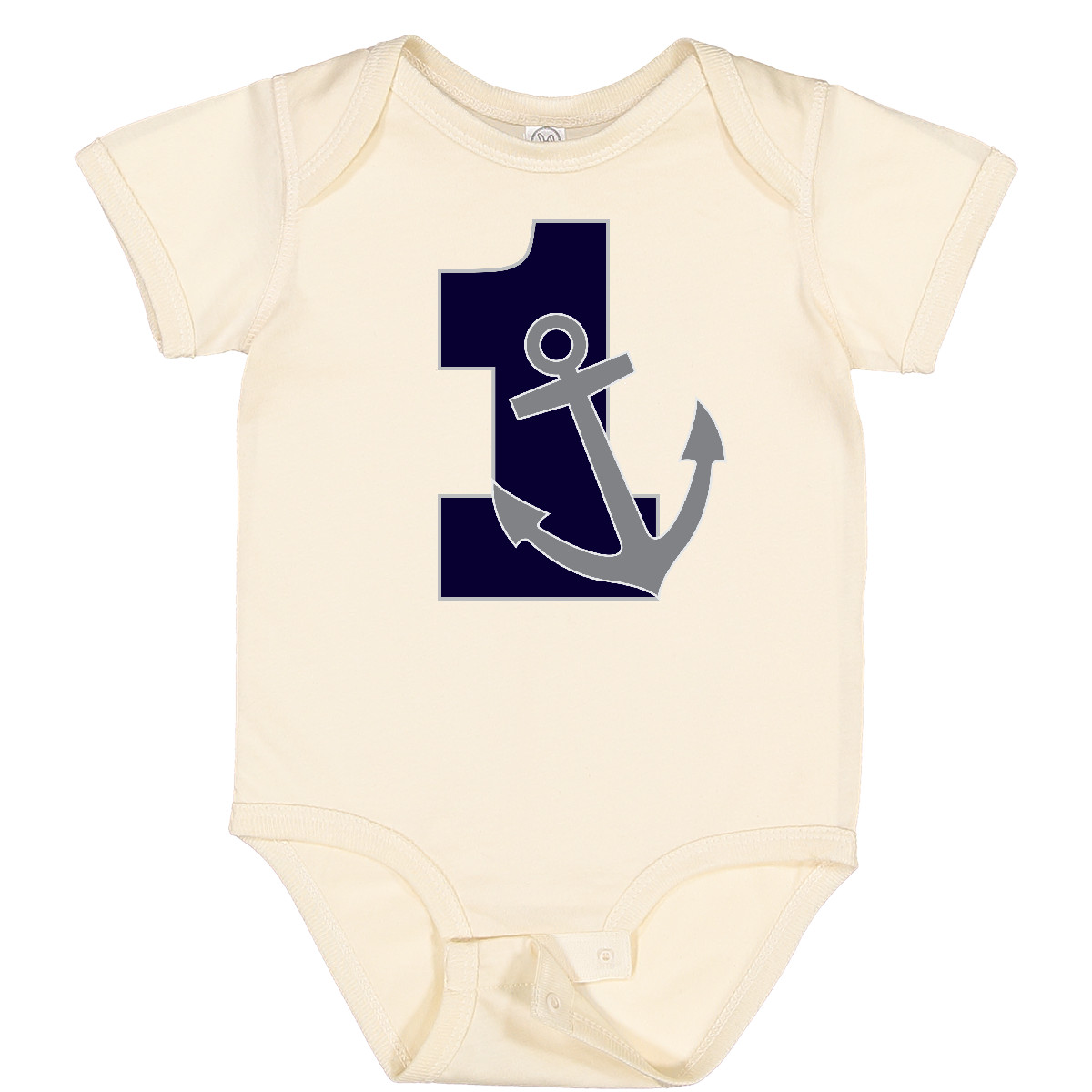 Inktastic First Birthday Nautical Anchor 1 Year Old Baby Bodysuit Sea Ocean Boys - Picture 6 of 9