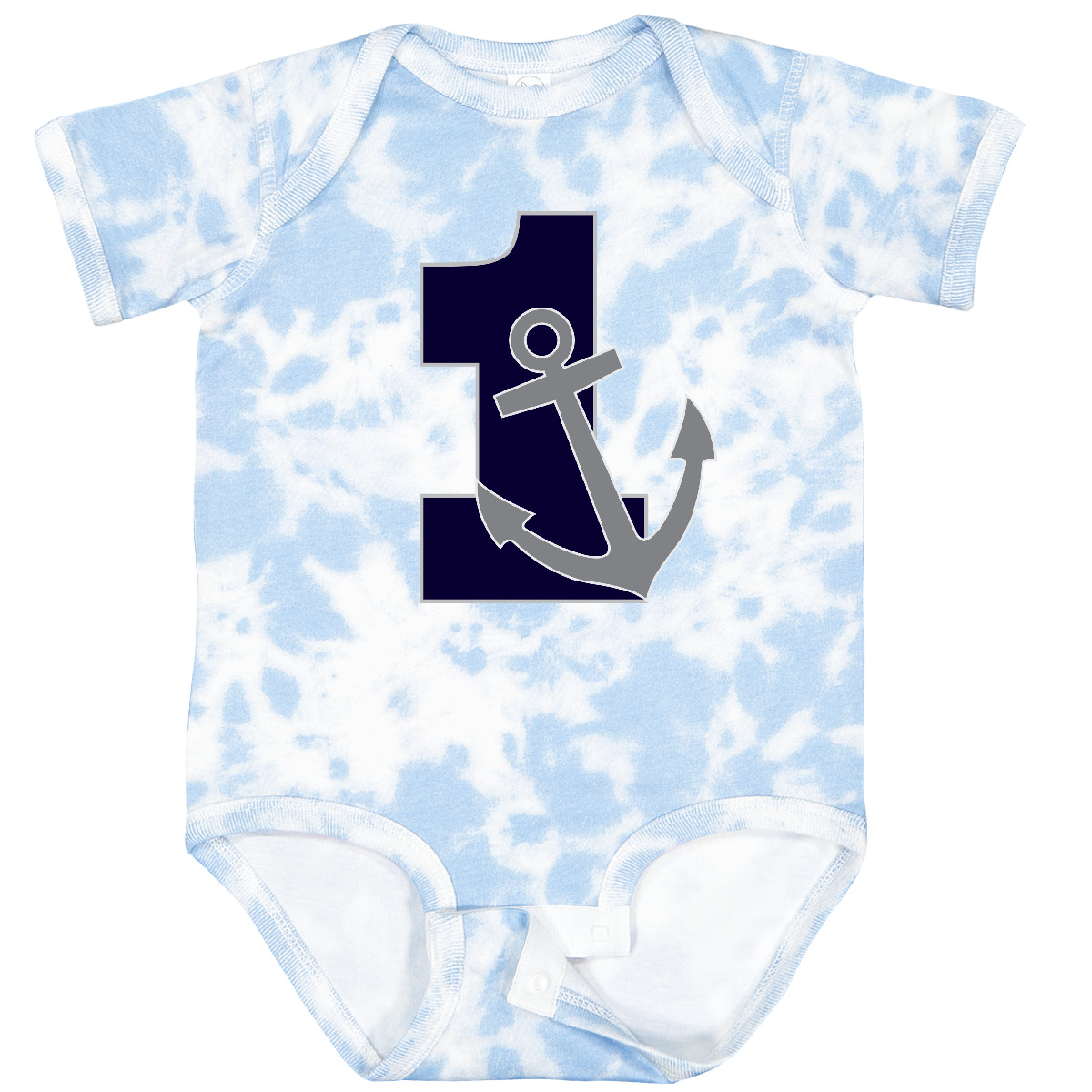 Inktastic First Birthday Nautical Anchor 1 Year Old Baby Bodysuit Sea Ocean Boys - Picture 7 of 9