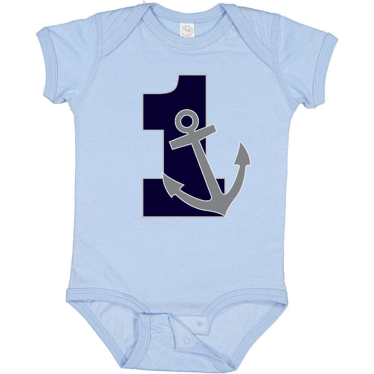 Inktastic First Birthday Nautical Anchor 1 Year Old Baby Bodysuit Sea Ocean Boys - Picture 5 of 9