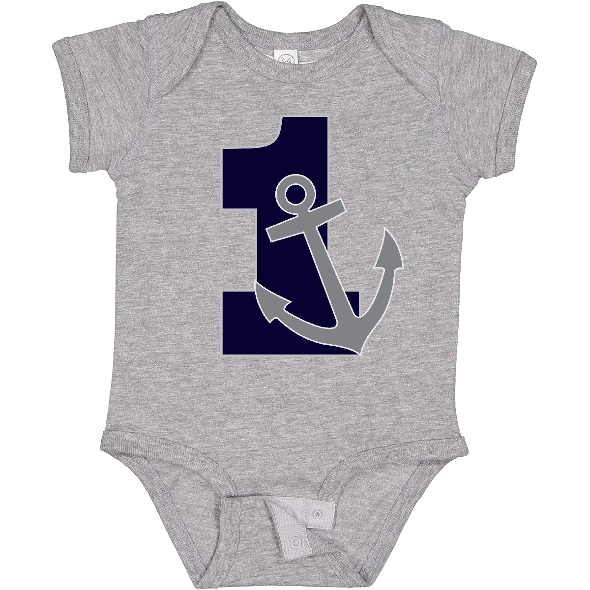 Inktastic First Birthday Nautical Anchor 1 Year Old Baby Bodysuit Sea Ocean Boys - Picture 3 of 9