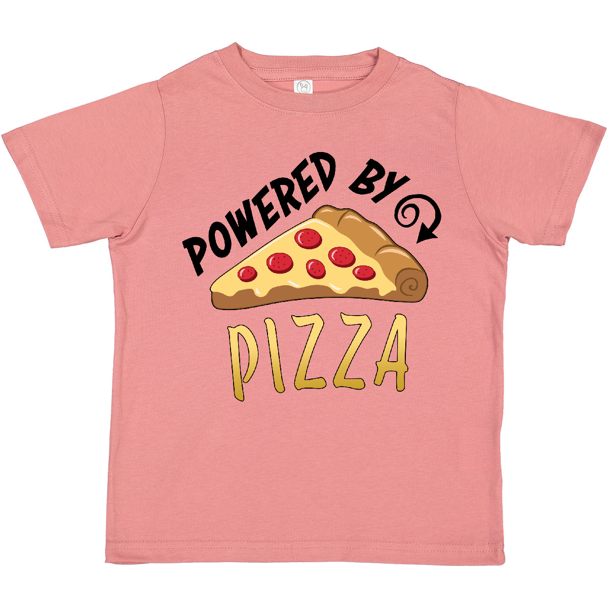 Camiseta Inktastic Powered By Pizza para niños pequeños amantes de la comida divertida favorita con queso para niños - Imagen 7 de 11