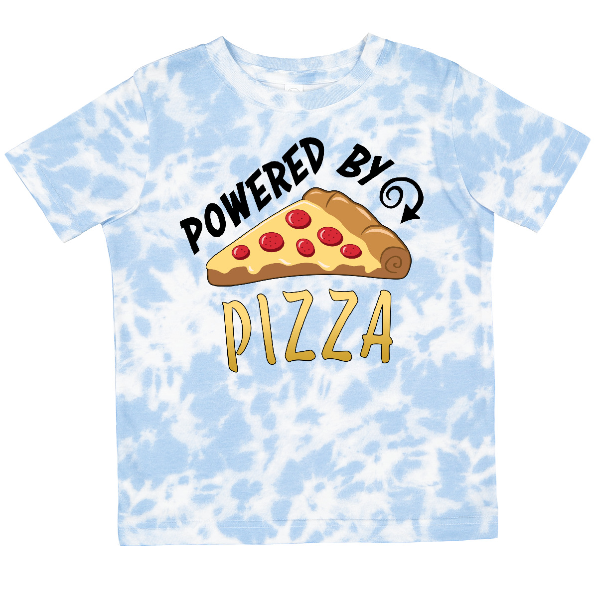 Camiseta Inktastic Powered By Pizza para niños pequeños amantes de la comida divertida favorita con queso para niños - Imagen 11 de 11