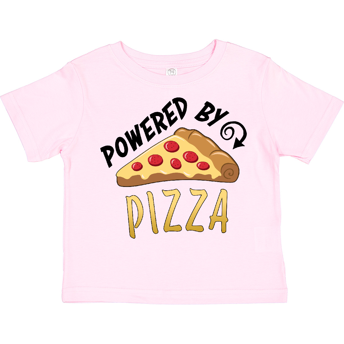 Camiseta Inktastic Powered By Pizza para niños pequeños amantes de la comida divertida favorita con queso para niños - Imagen 9 de 11