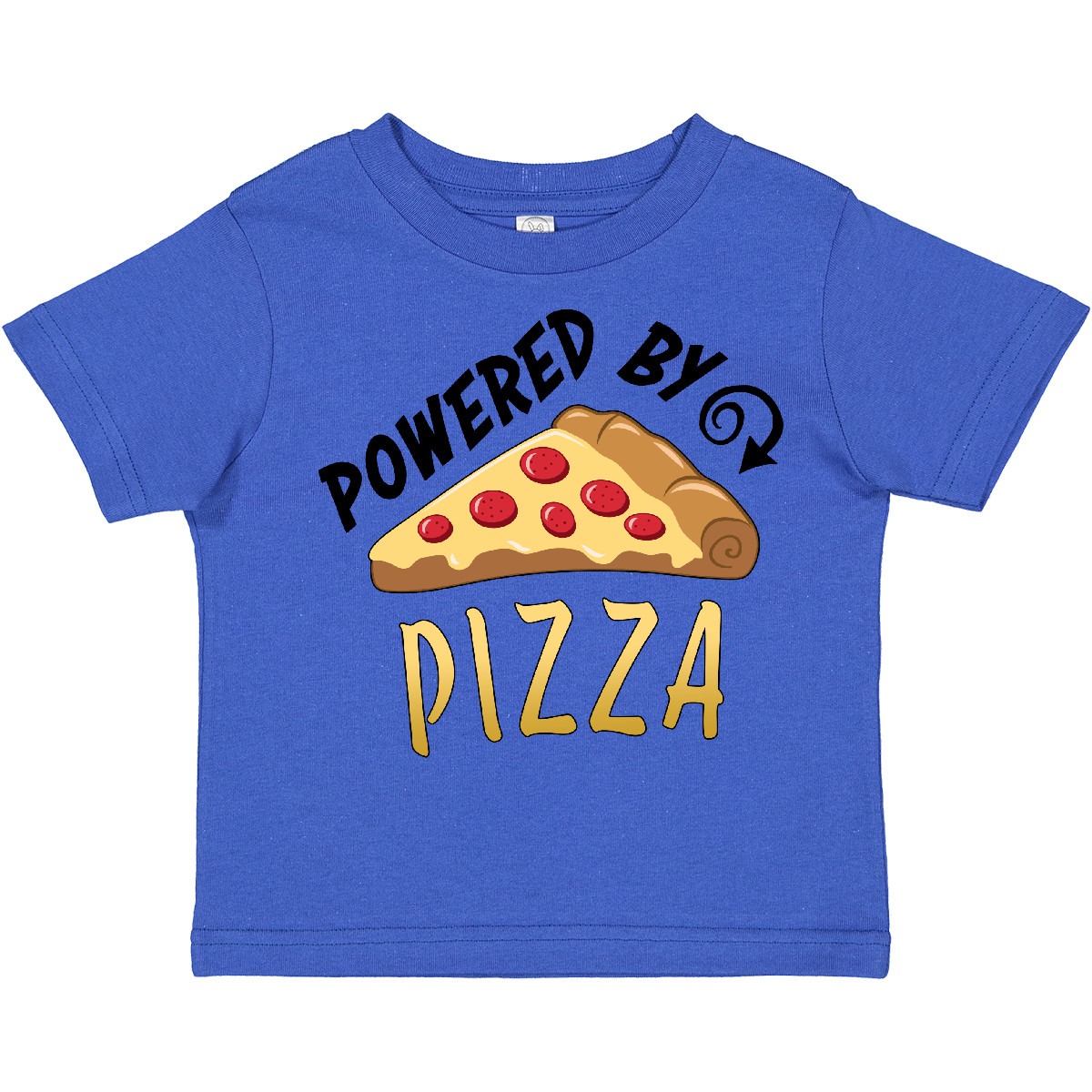 Camiseta Inktastic Powered By Pizza para niños pequeños amantes de la comida divertida favorita con queso para niños - Imagen 10 de 11