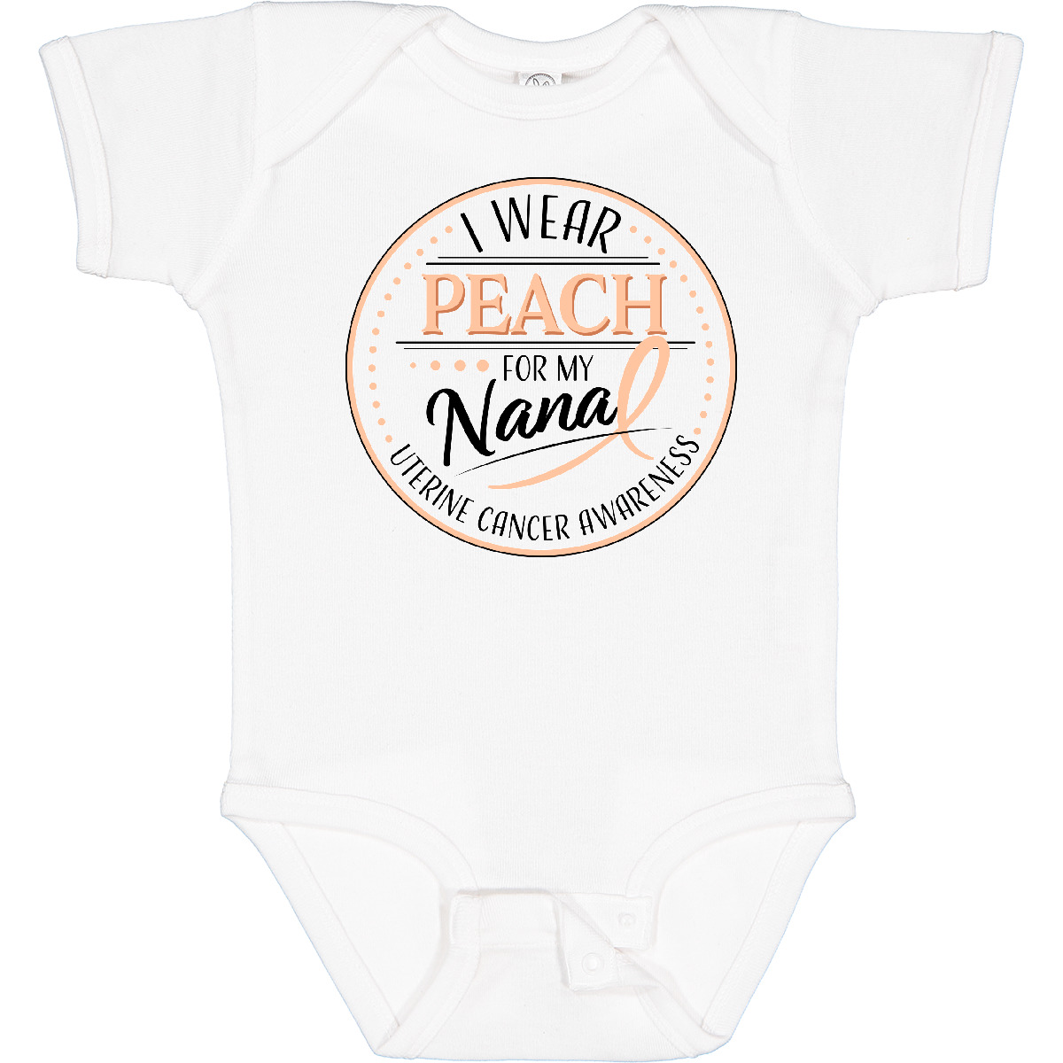 Inktastic I Wear Peach For My Nana - Gebärmutterkrebs Bewusstsein Baby Body Heilung - Bild 6 von 7