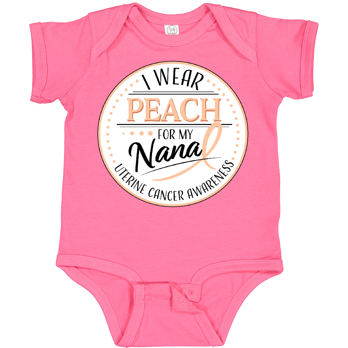 Inktastic I Wear Peach For My Nana - Gebärmutterkrebs Bewusstsein Baby Body Heilung - Bild 2 von 7