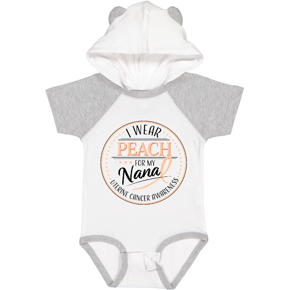 Inktastic I Wear Peach For My Nana - Gebärmutterkrebs Bewusstsein Baby Body Heilung - Bild 7 von 7