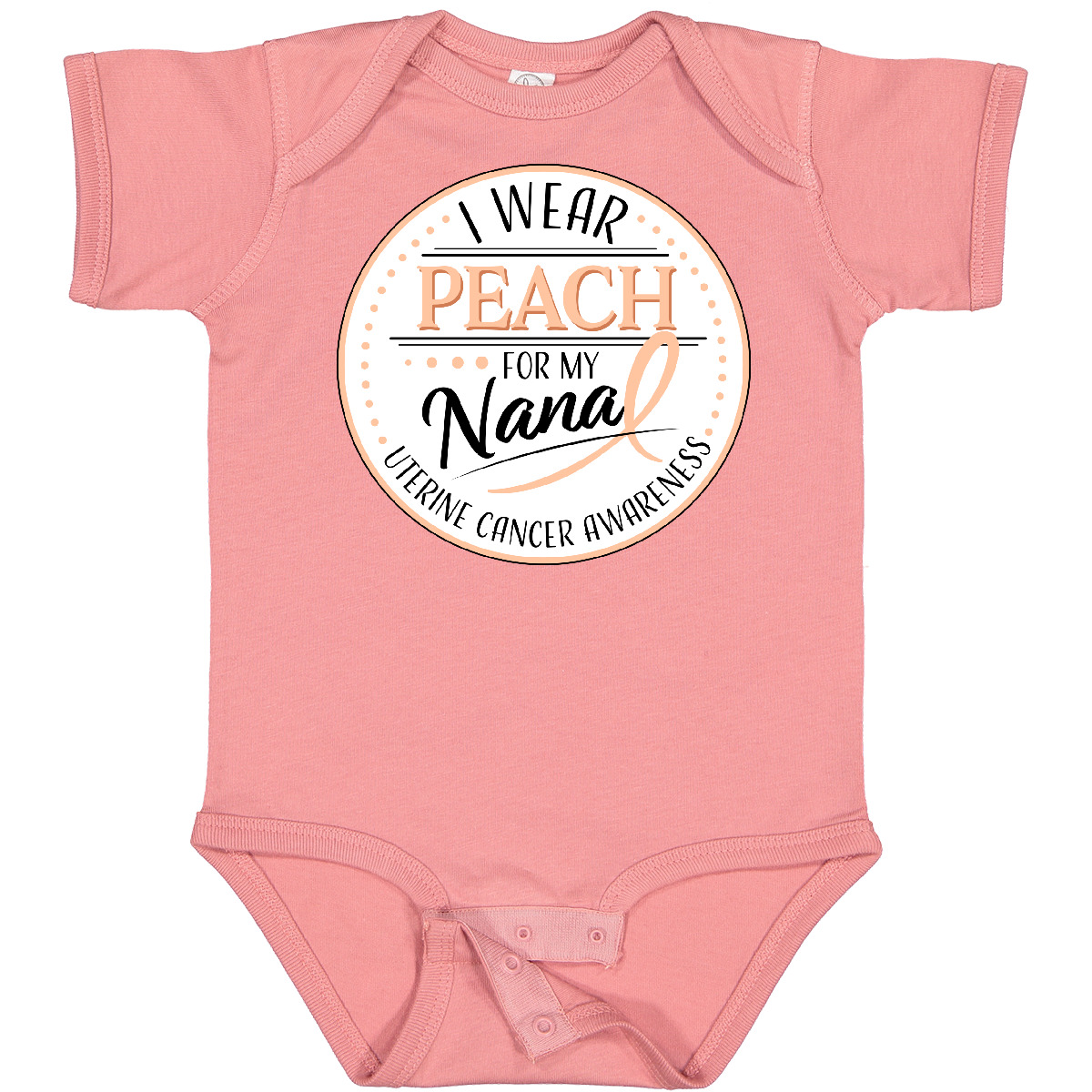 Inktastic I Wear Peach For My Nana - Gebärmutterkrebs Bewusstsein Baby Body Heilung - Bild 3 von 7