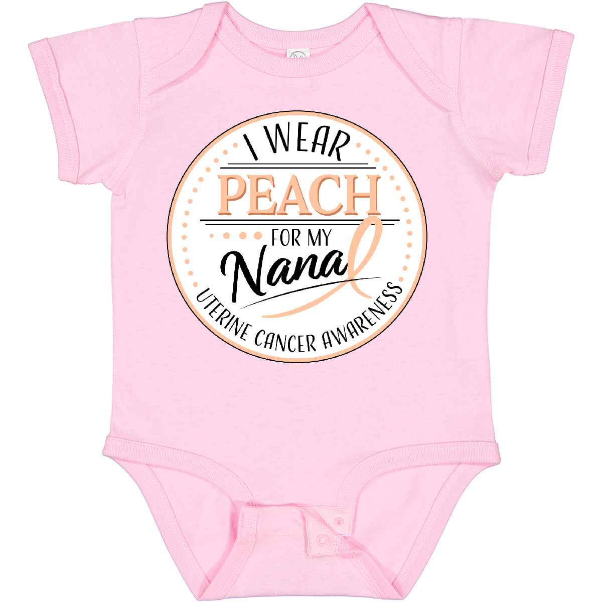 Inktastic I Wear Peach For My Nana - Gebärmutterkrebs Bewusstsein Baby Body Heilung - Bild 4 von 7
