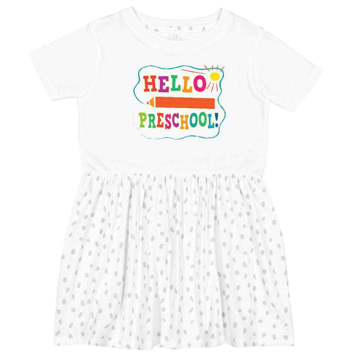 Inktastic Hello Preschool 1st Day Of School Toddler Dress First Childs Clothing - Picture 7 of 8