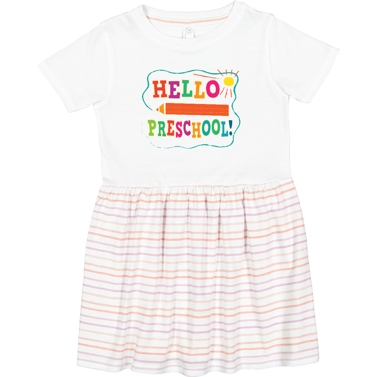 Inktastic Hello Preschool 1st Day Of School Toddler Dress First Childs Clothing - Picture 8 of 8