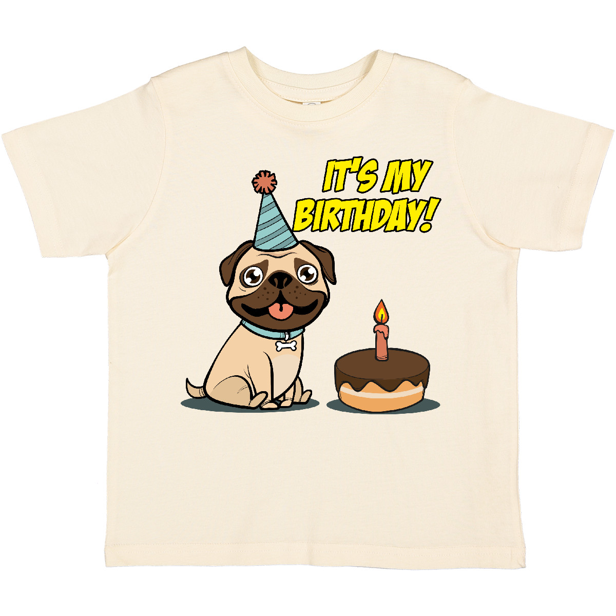 Inktastic It's My Birthday Pug Toddler T-Shirt Cute Bday Child Preschooler Kid - Picture 6 of 9