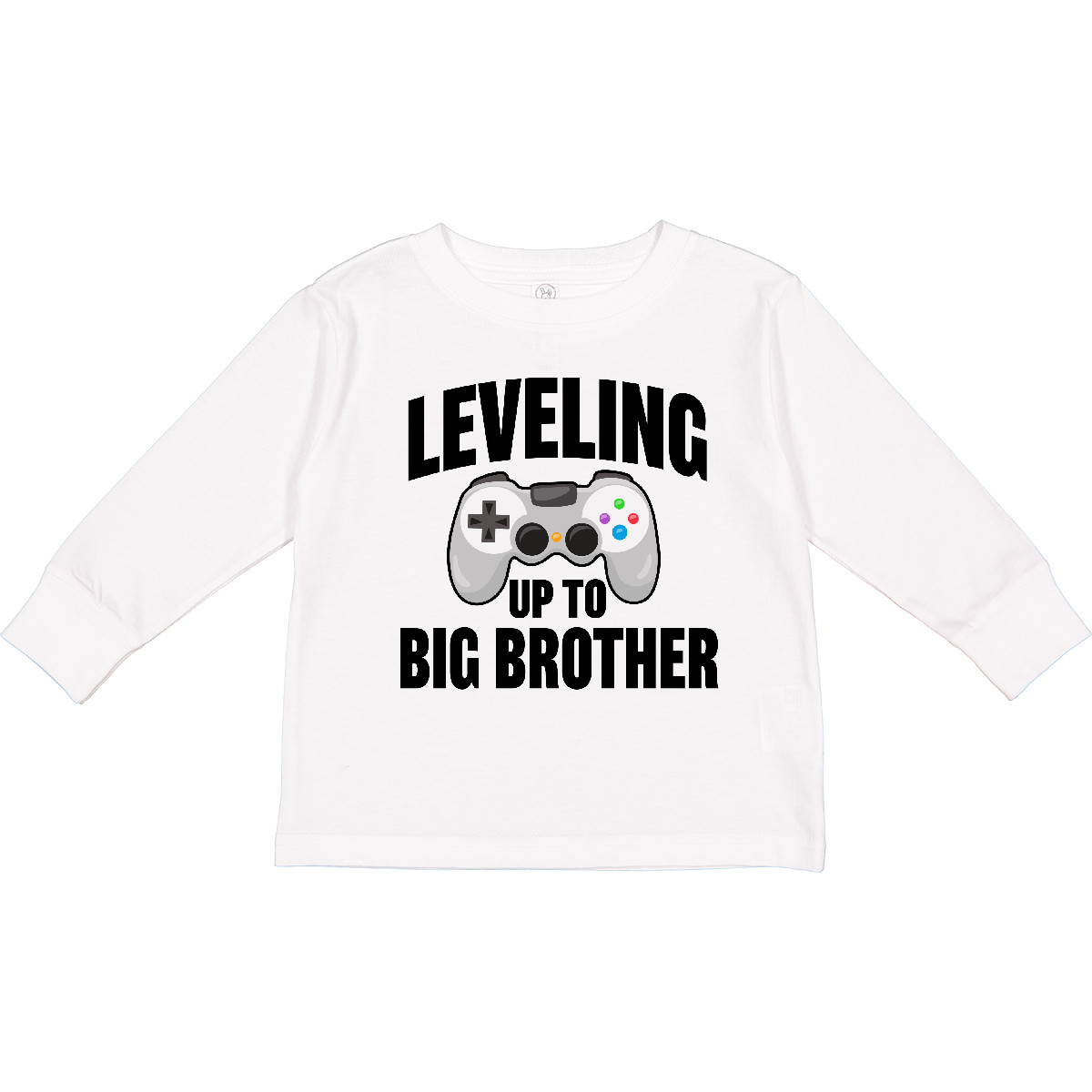 Inktastic Leveling Up To Big Brother Toddler Long Sleeve T-Shirt Bro Little Game - Imagen 8 de 8
