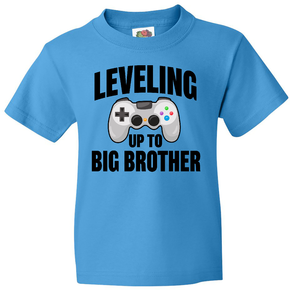 Inktastic Leveling Up To Big Brother Youth T-Shirt Bro Little Brothers Gamer Tee - Picture 3 of 6