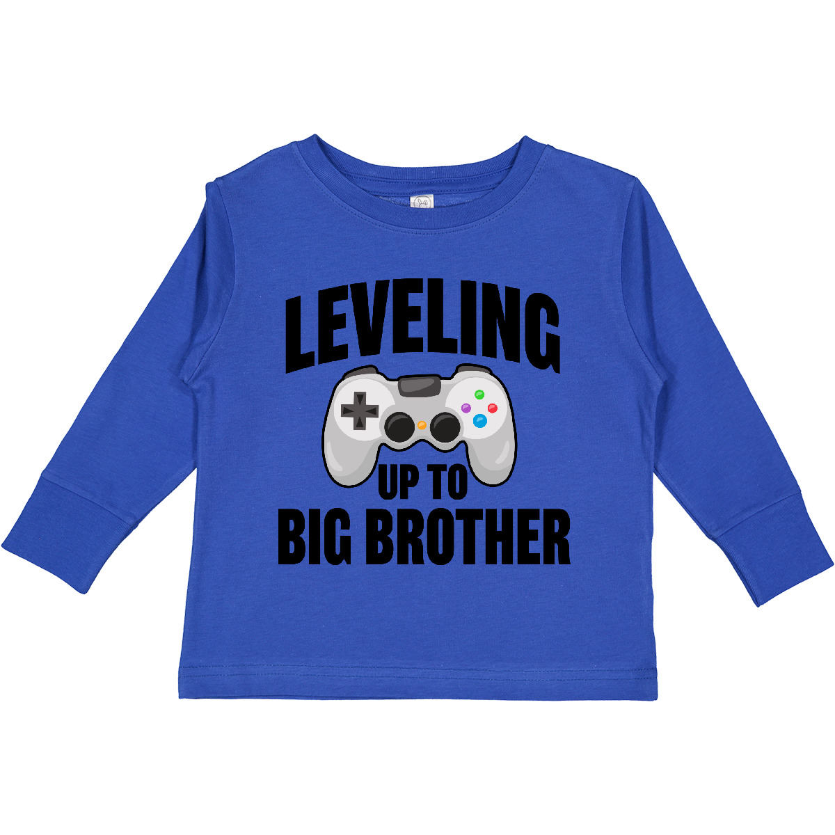 Inktastic Leveling Up To Big Brother Toddler Long Sleeve T-Shirt Bro Little Game - Imagen 7 de 8
