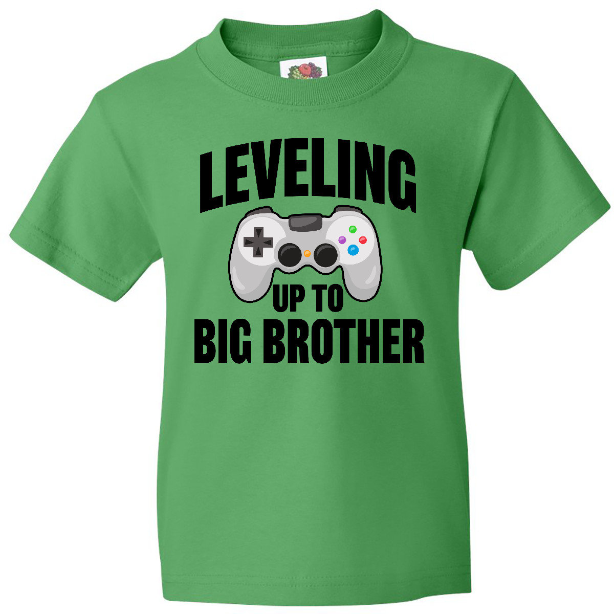 Inktastic Leveling Up To Big Brother Youth T-Shirt Bro Little Brothers Gamer Tee - Picture 2 of 6