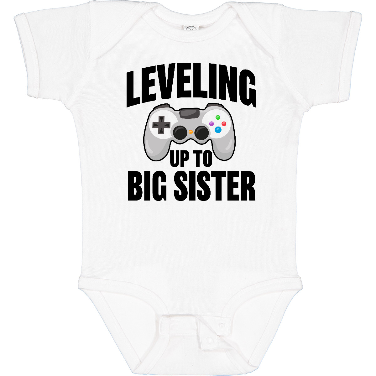 Inktastic Leveling Up To Big Sister Baby Bodysuit Family Sis Announcement Gamer - Picture 7 of 7