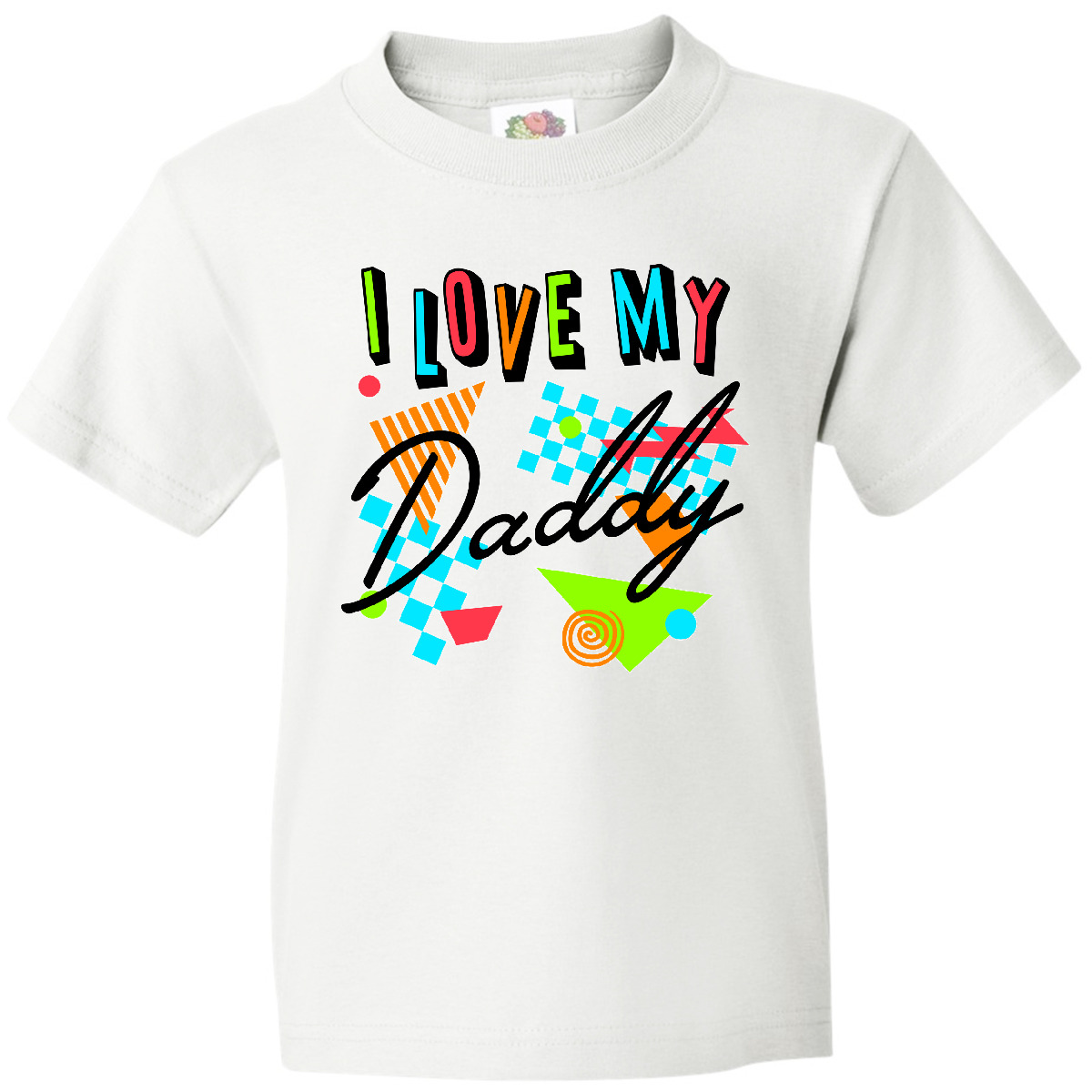 Inktastic I Love My Daddy- 80s Retro Style Youth T-Shirt The Family Dad Father - Picture 3 of 3