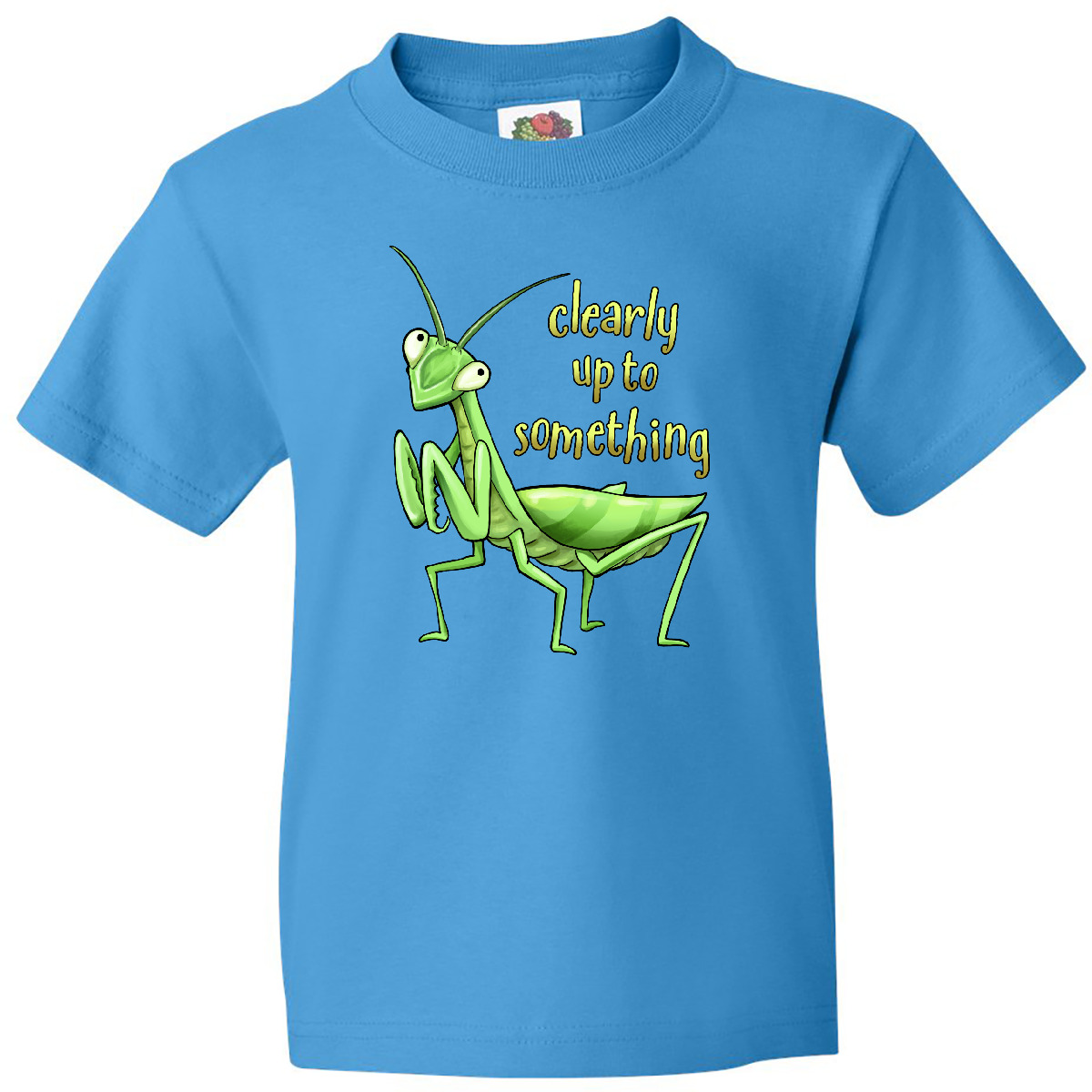 Inktastic Praying Mantis- Clearly Up To Something Youth T-Shirt Animals Insect - Picture 5 of 8