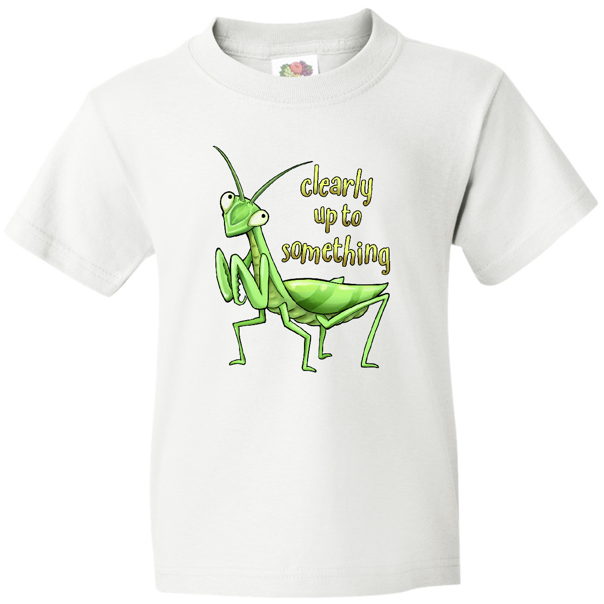 Inktastic Praying Mantis- Clearly Up To Something Youth T-Shirt Animals Insect - Picture 8 of 8