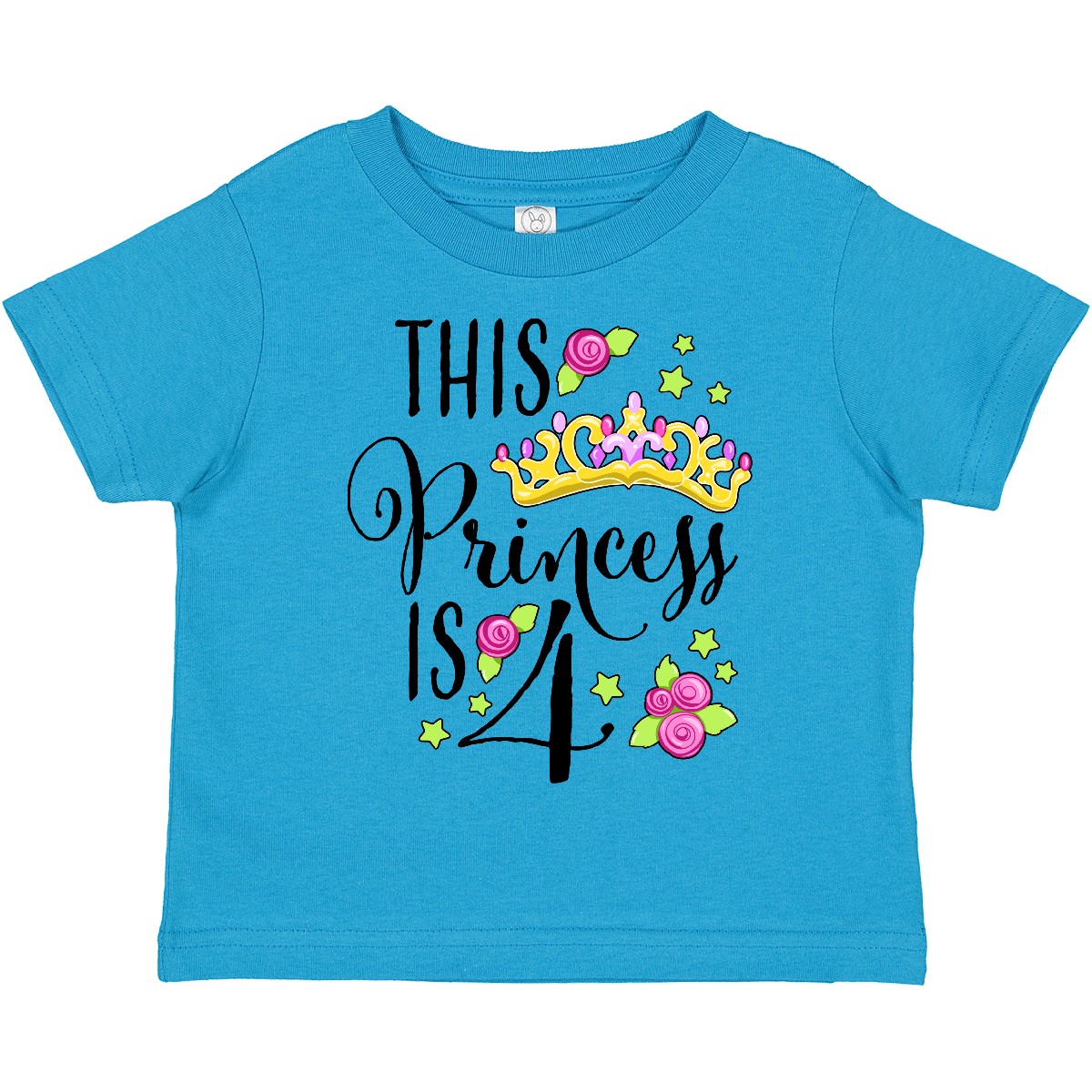 Inktastic This Princess Is Four- 4th Birthday Toddler T-Shirt Birthdays Fourth 4 - Picture 9 of 10