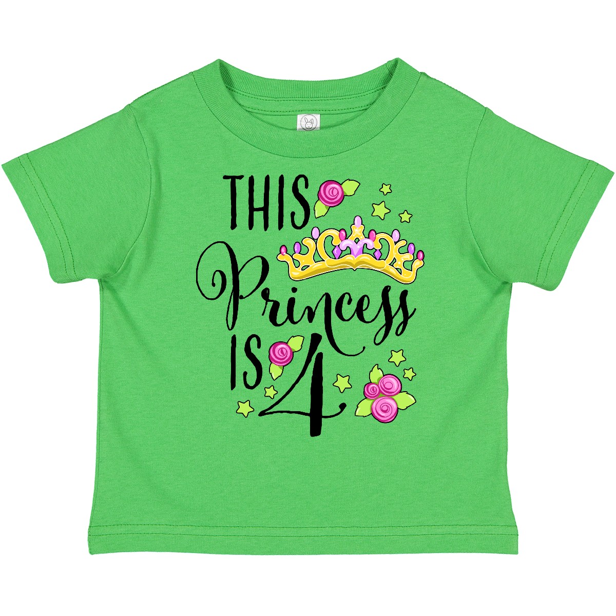 Inktastic This Princess Is Four- 4th Birthday Toddler T-Shirt Birthdays Fourth 4 - Picture 2 of 10