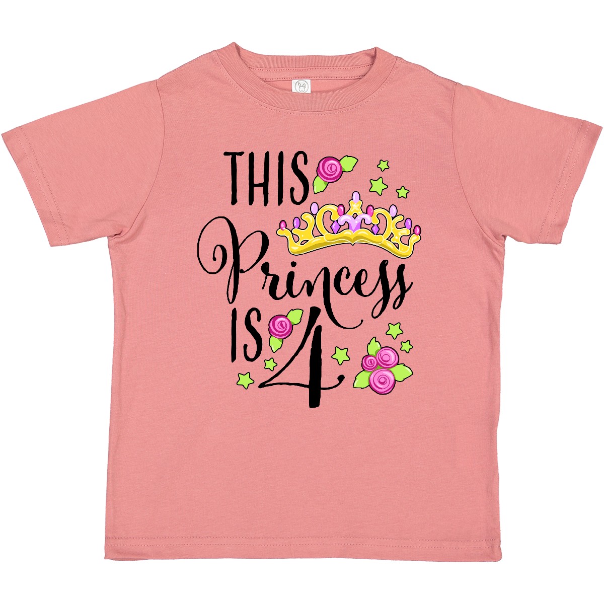 Inktastic This Princess Is Four- 4th Birthday Toddler T-Shirt Birthdays Fourth 4 - Picture 6 of 10
