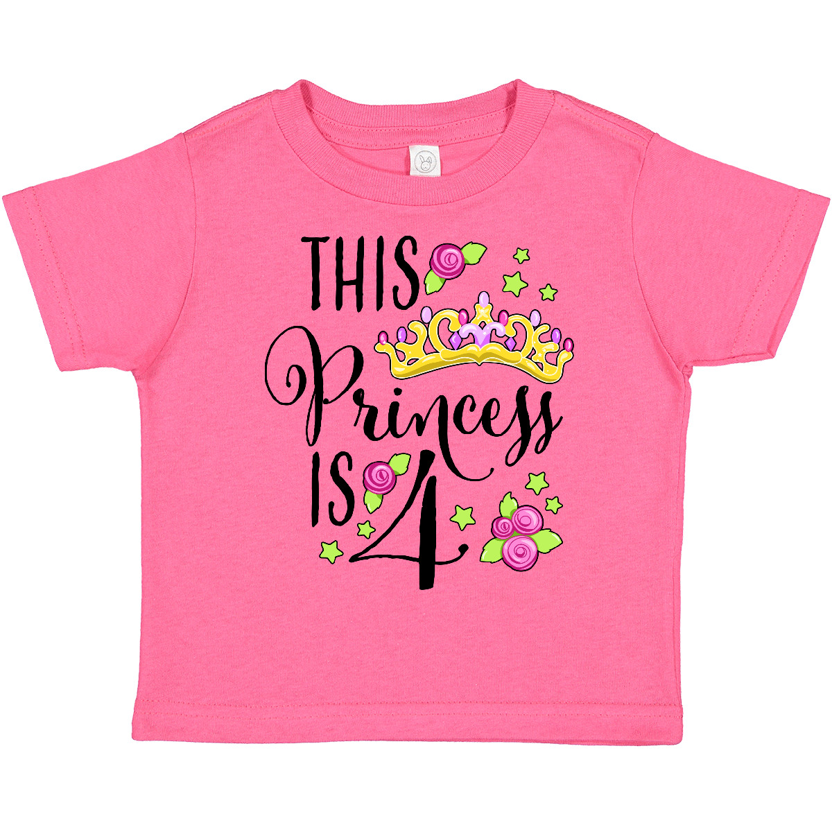 Inktastic This Princess Is Four- 4th Birthday Toddler T-Shirt Birthdays Fourth 4 - Picture 5 of 10