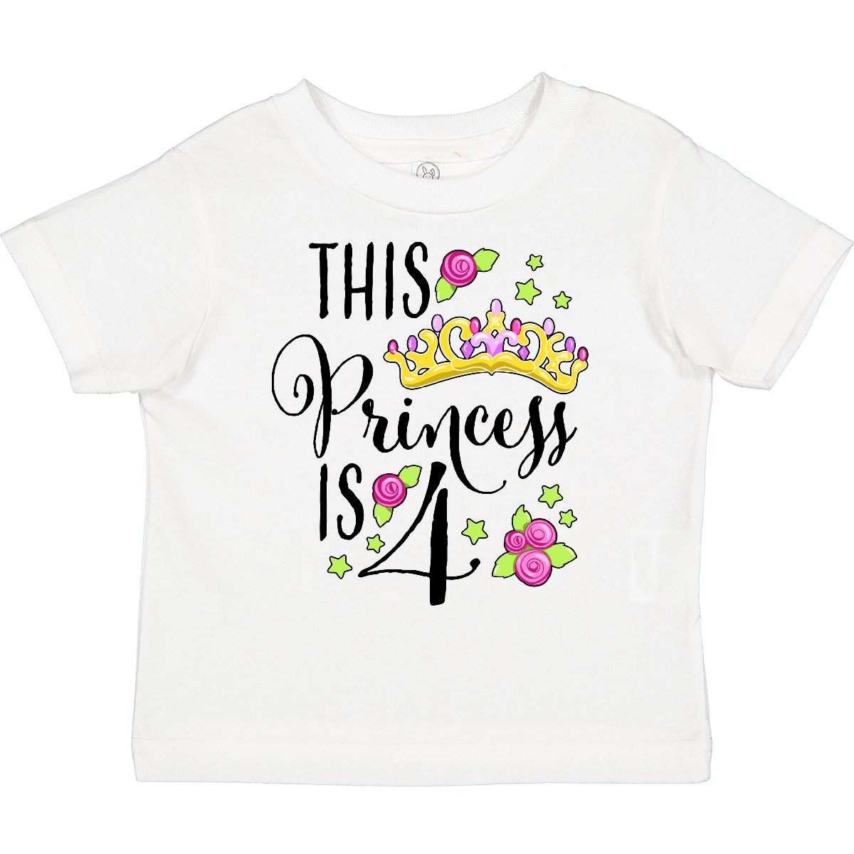 Inktastic This Princess Is Four- 4th Birthday Toddler T-Shirt Birthdays Fourth 4 - Picture 10 of 10
