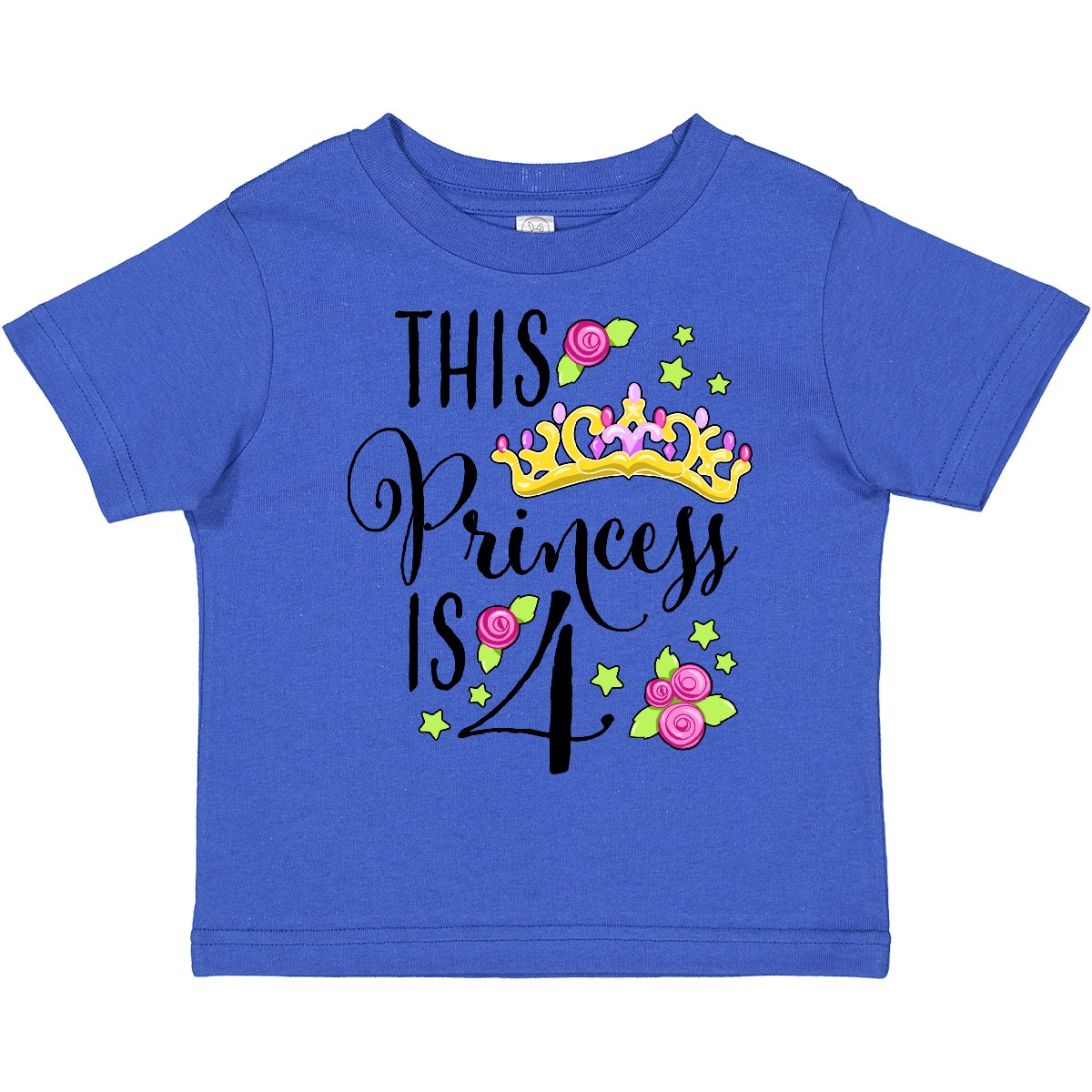 Inktastic This Princess Is Four- 4th Birthday Toddler T-Shirt Birthdays Fourth 4 - Picture 8 of 10