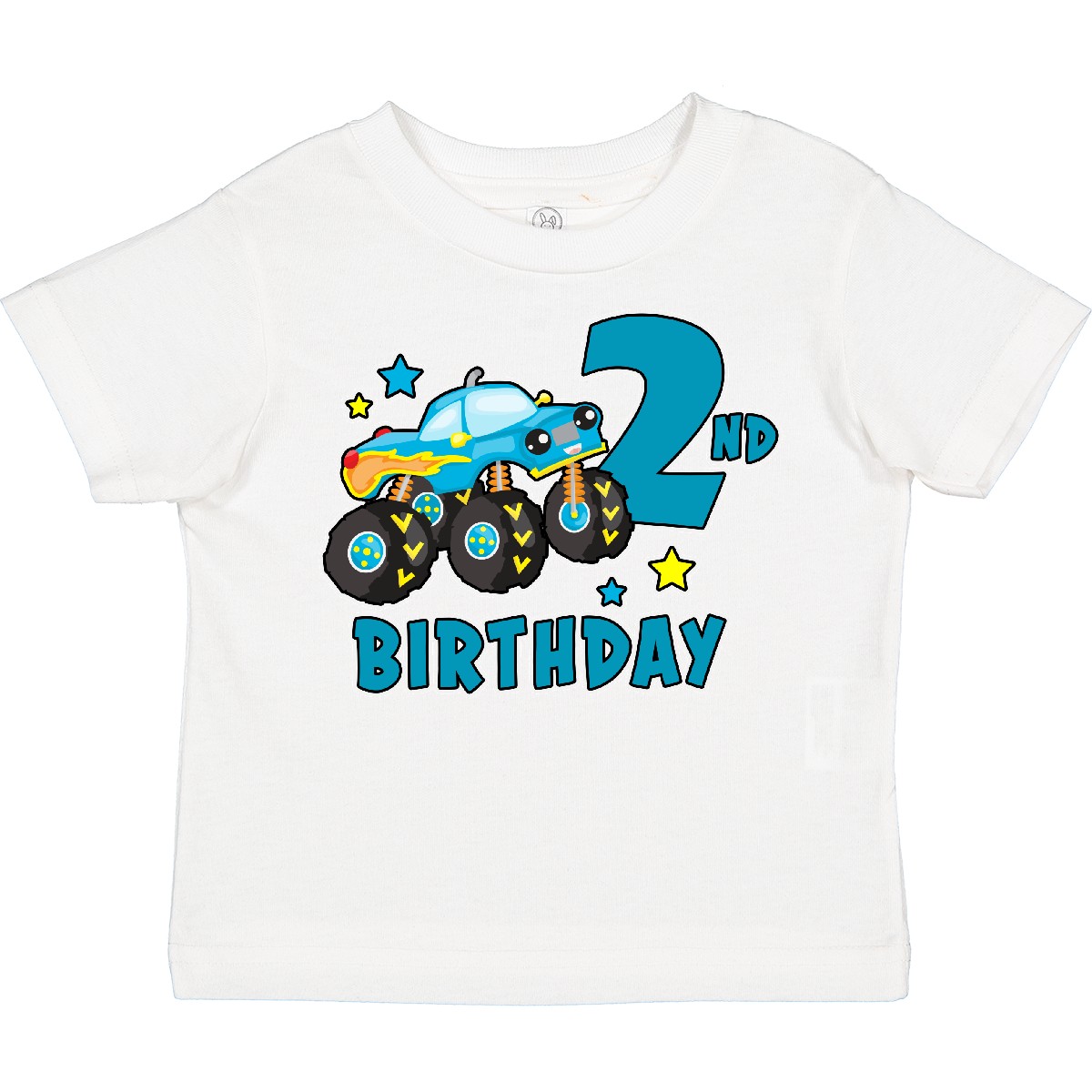 Inktastic 2nd Birthday Monster Truck Toddler T-Shirt Birthdays Trucks Second 2 - Picture 10 of 10