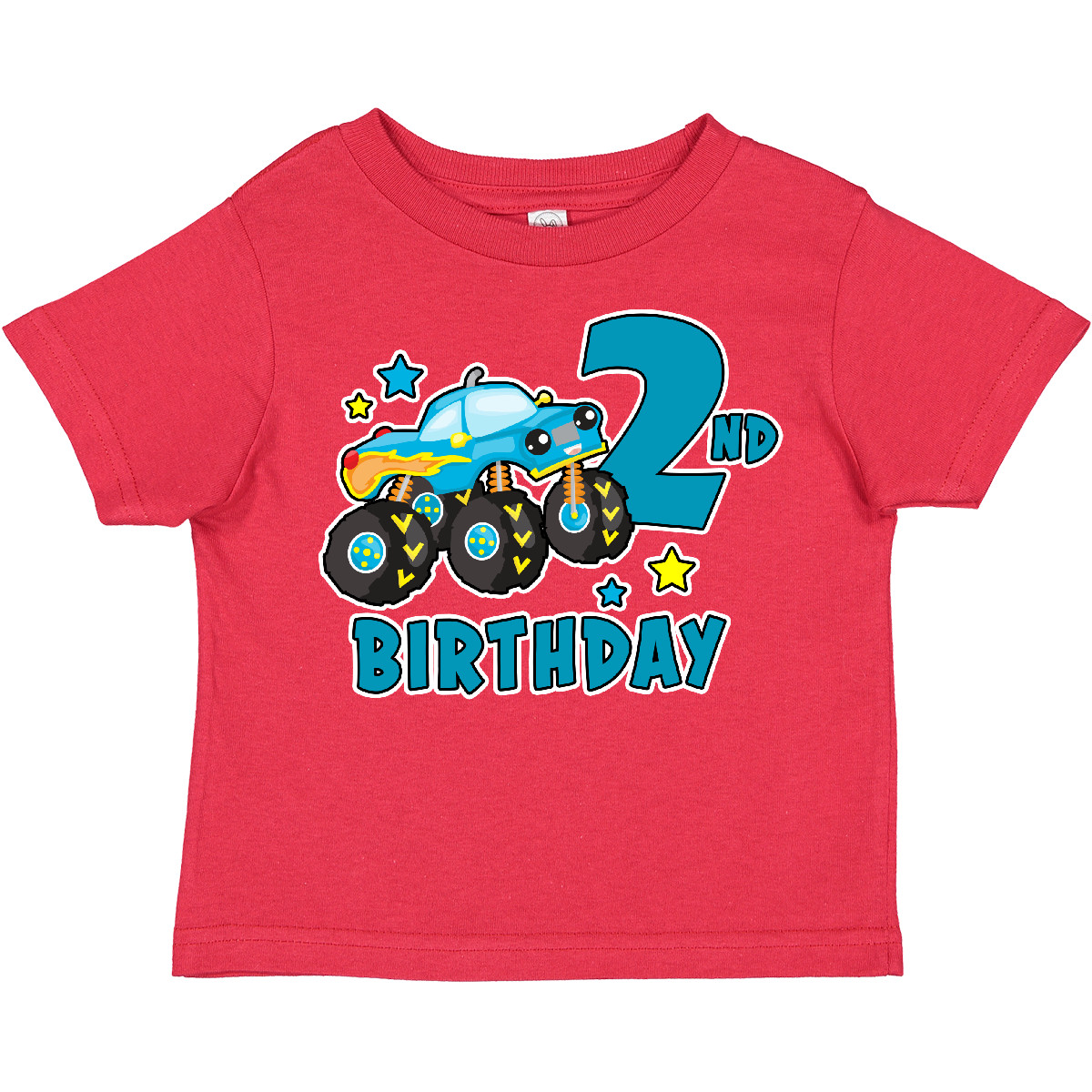 Inktastic 2nd Birthday Monster Truck Toddler T-Shirt Birthdays Trucks Second 2 - Picture 7 of 10