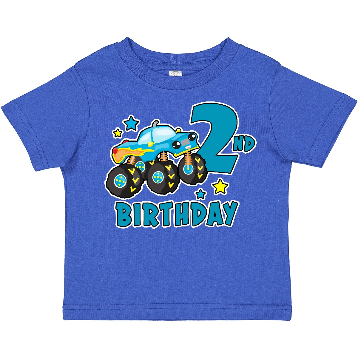 Inktastic 2nd Birthday Monster Truck Toddler T-Shirt Birthdays Trucks Second 2 - Picture 8 of 10