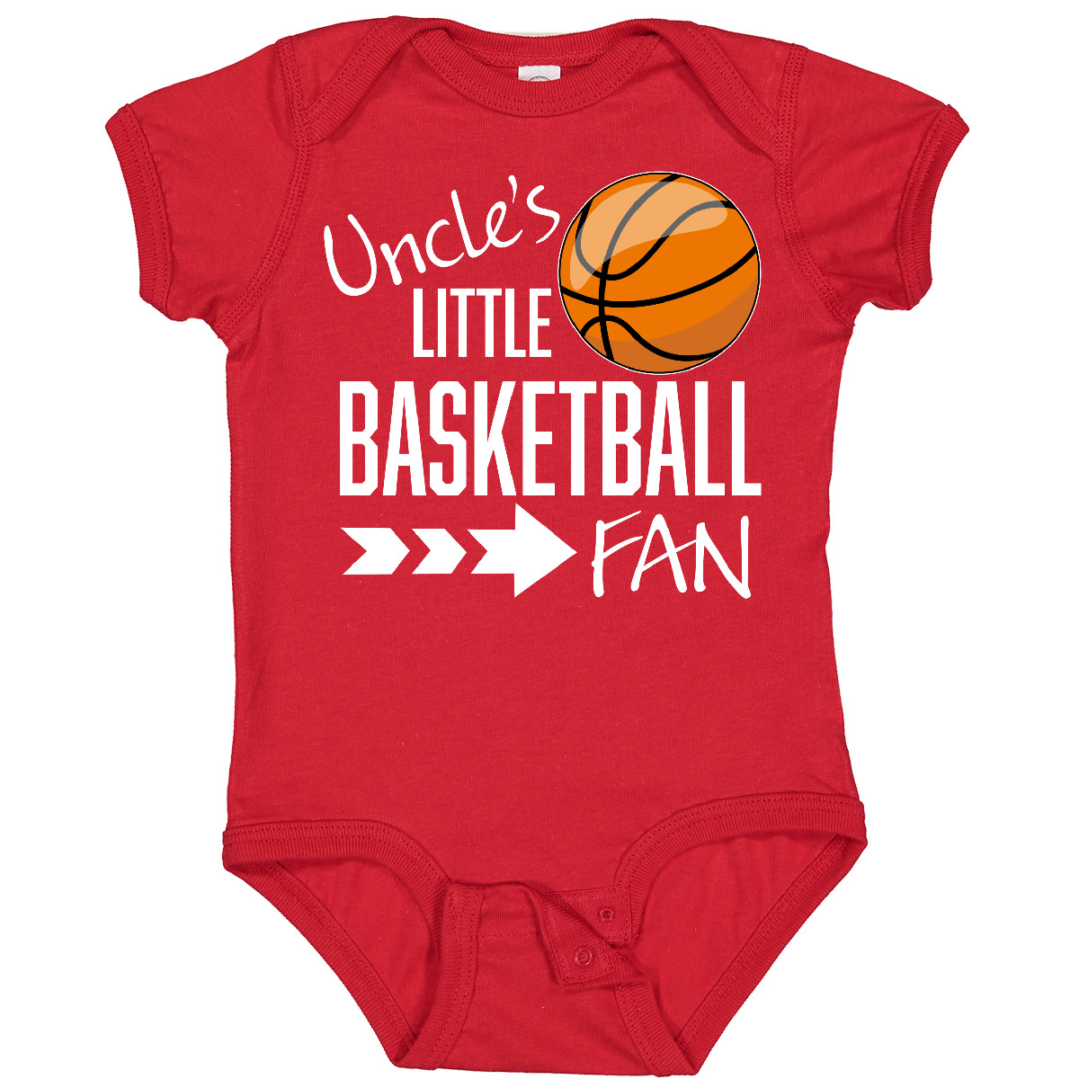 Inktastic Uncle's Little Basketball Fan Baby Bodysuit Children