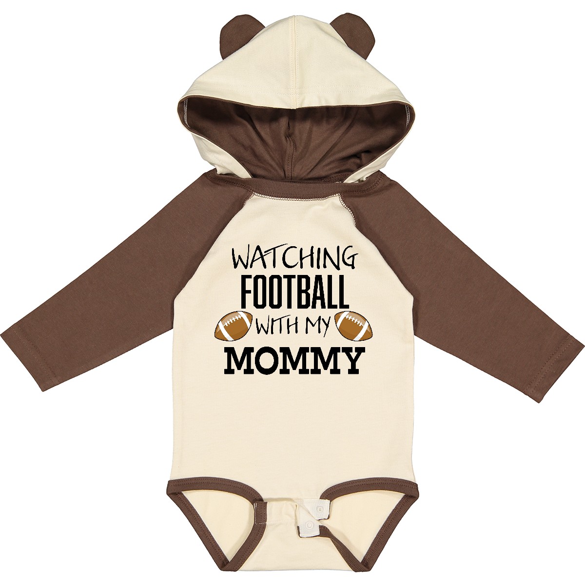 Inktastic Watching Football With My Mommy Long Sleeve Creeper Children Tv Mom