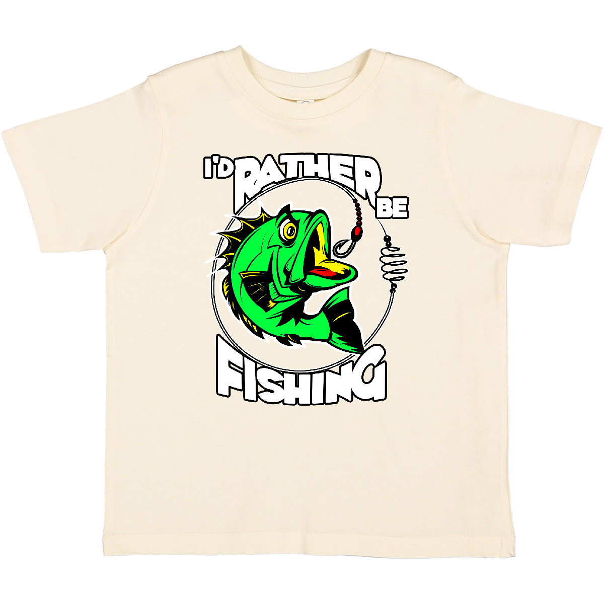 Inktastic I'd Rather Be Fishing Toddler T-Shirt Fish Fisherman Gift Child Kid - Picture 6 of 12