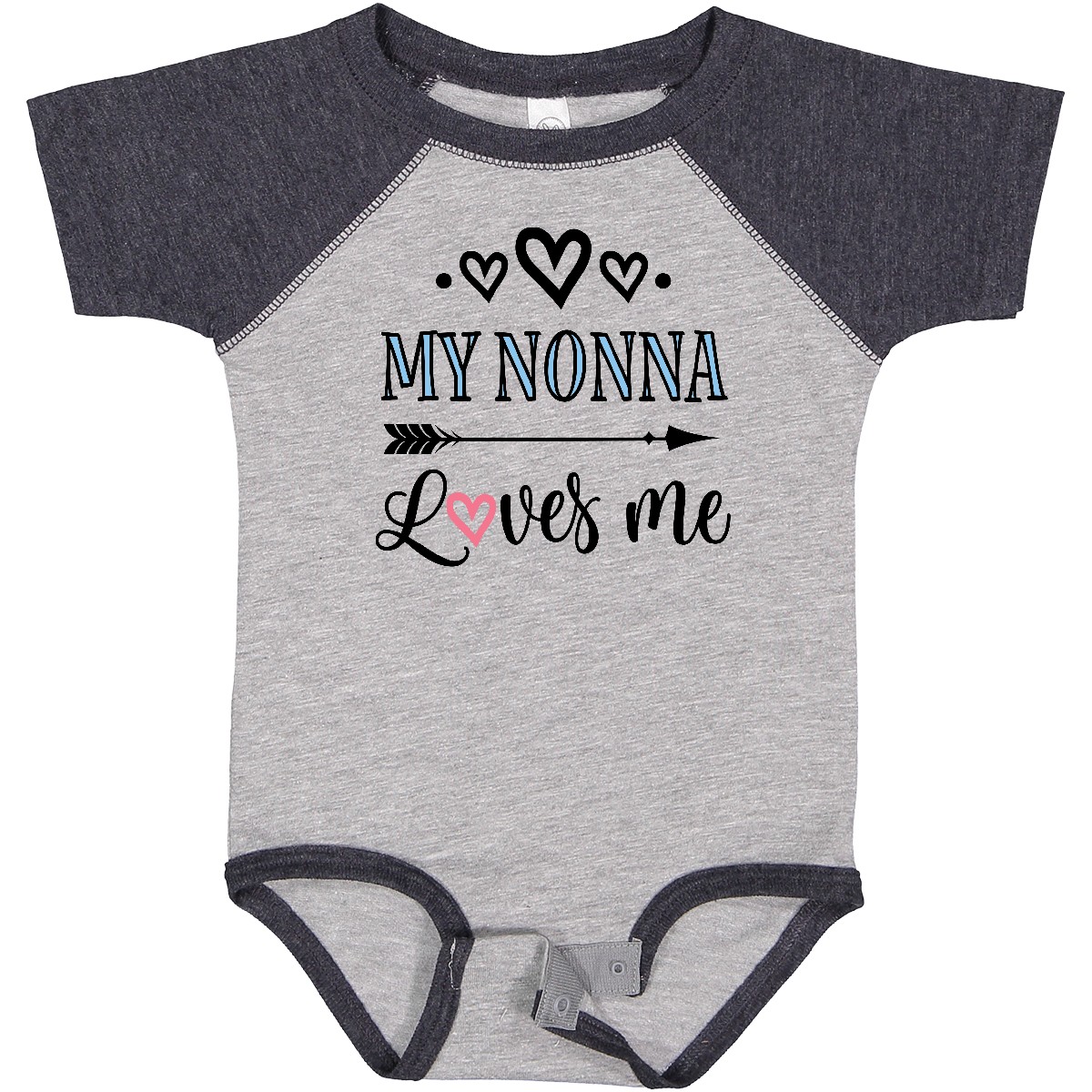 Inktastic My Nonna Loves Me Girls Baby Bodysuit Grandkids Grandchild One-piece - Picture 4 of 12