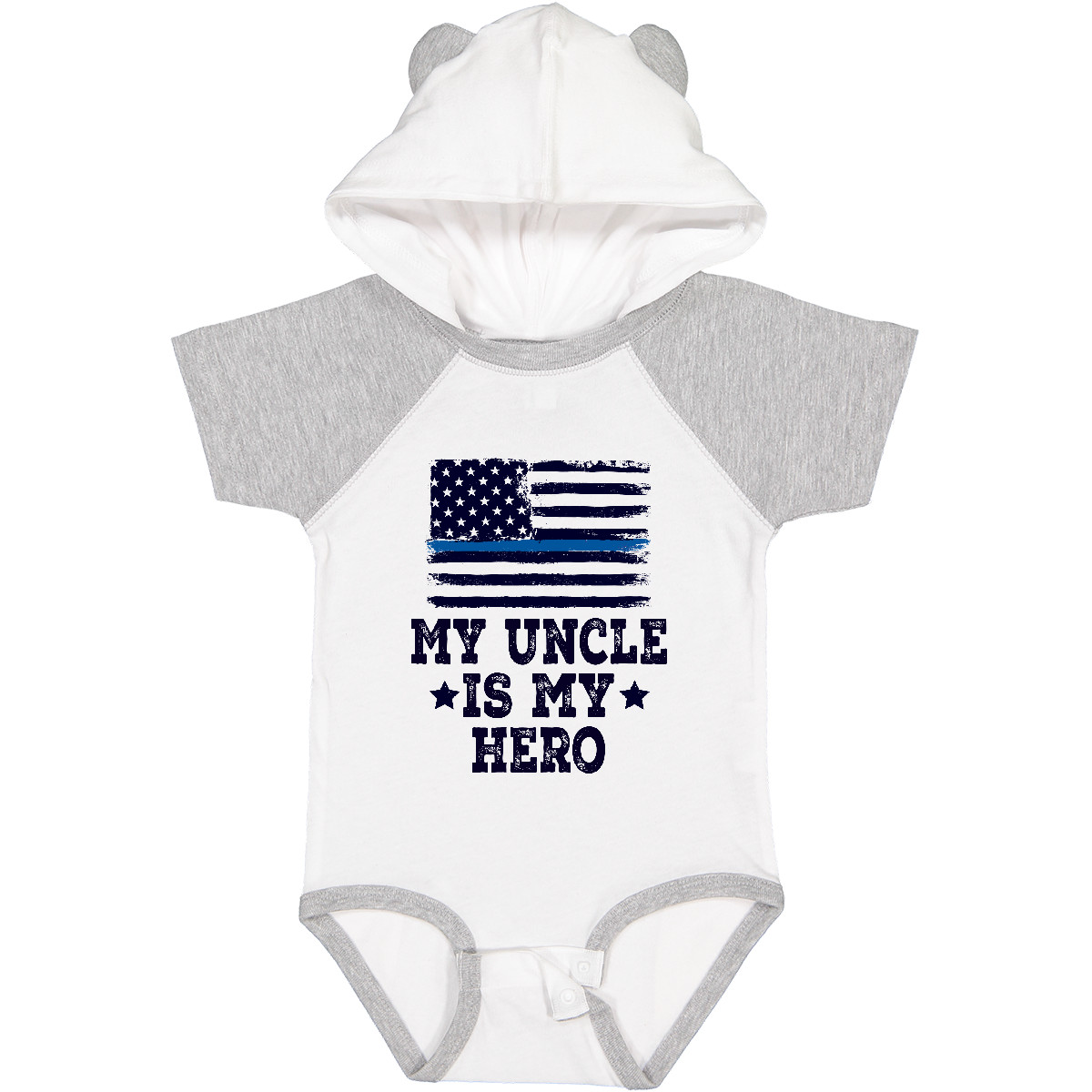 Inktastic Police Officer Uncle Is My Hero Baby Bodysuit Law Enforcement Proud - Picture 7 of 7