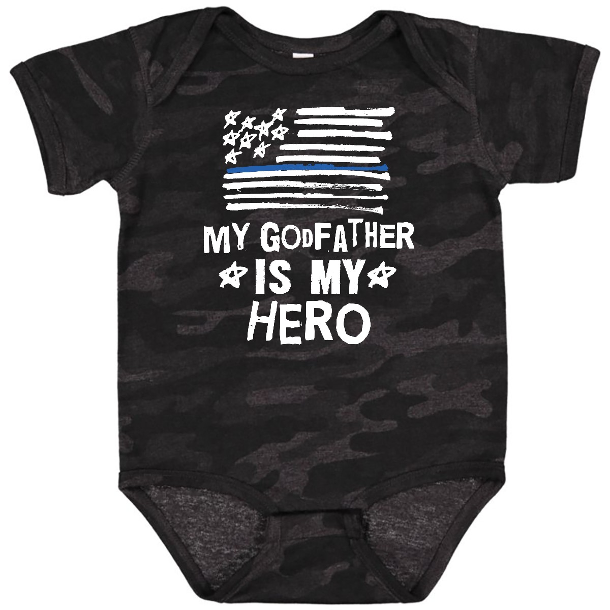 Inktastic Police Officer My Godfather Is My Hero Infant Creeper Godson Policeman - Picture 5 of 5