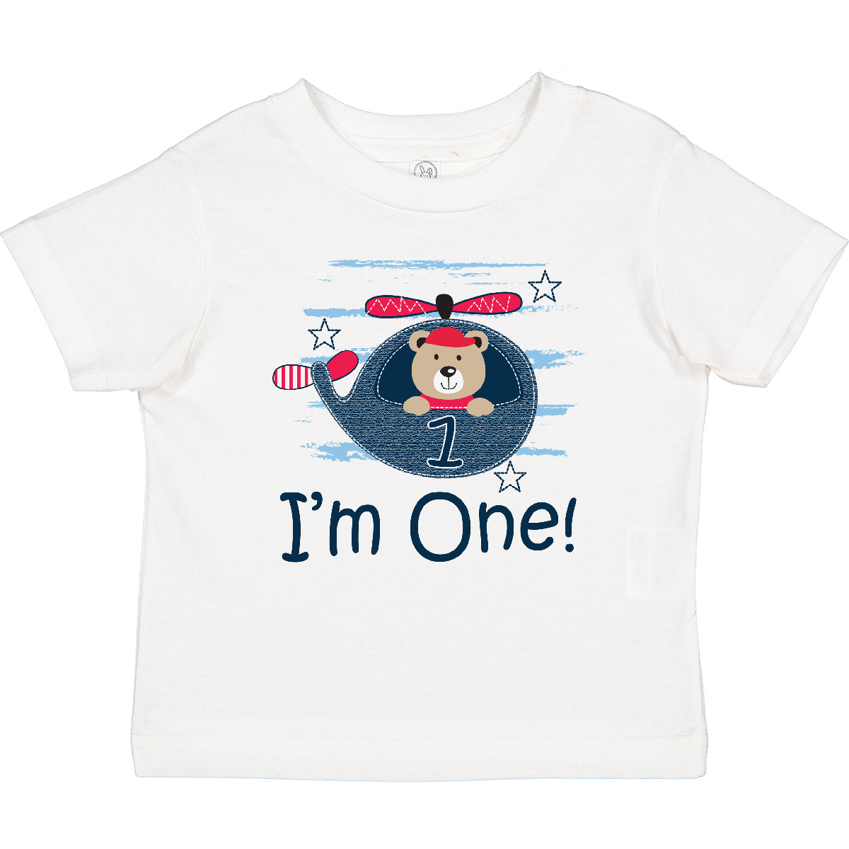 Inktastic 1st Birthday Boys Helicopter 1 Year Old Baby T-Shirt Im Childs Babys - Picture 3 of 3
