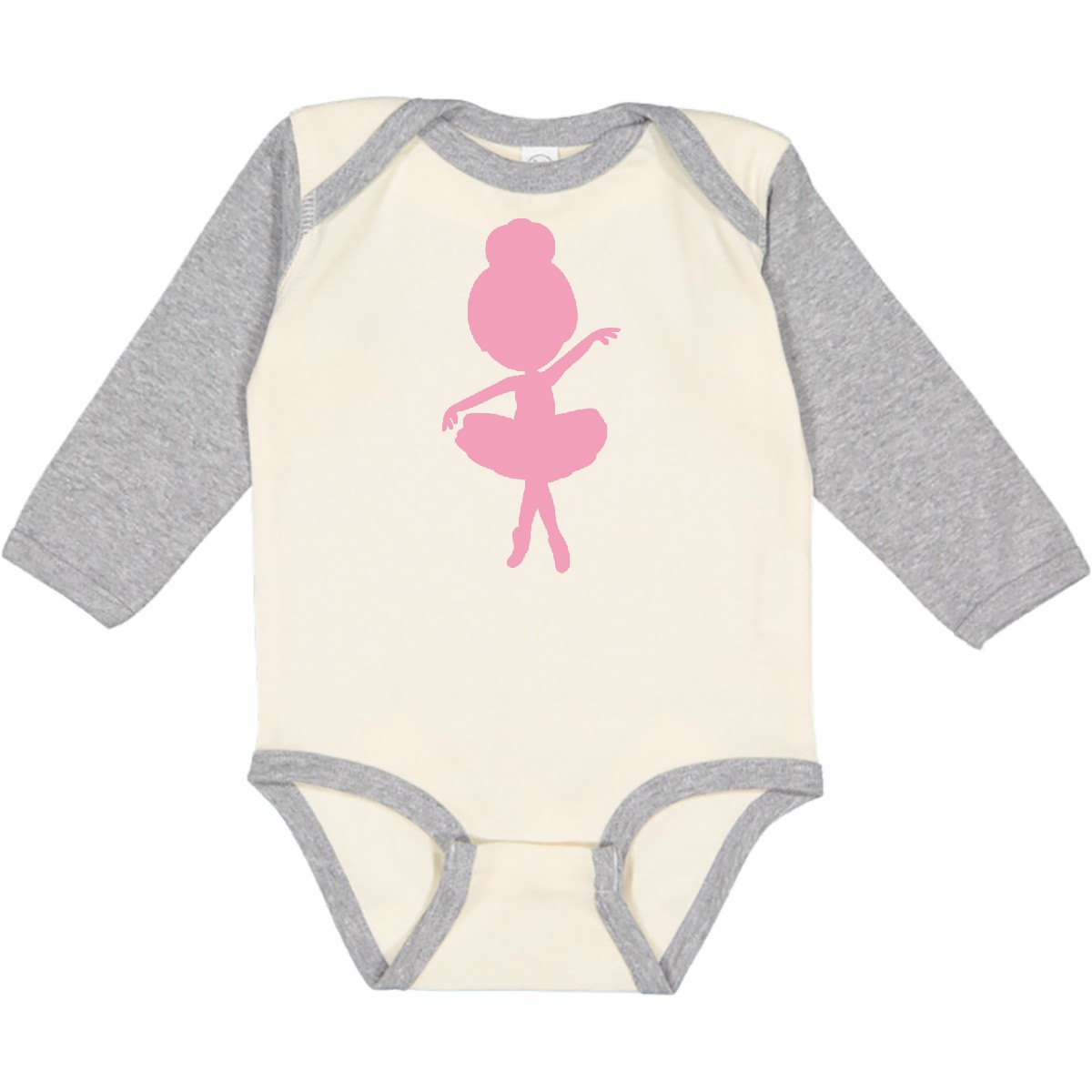 Inktastic Little Ballerina Long Sleeve Creeper Silhouette Girl Dancer Tutu Cute - Picture 4 of 4