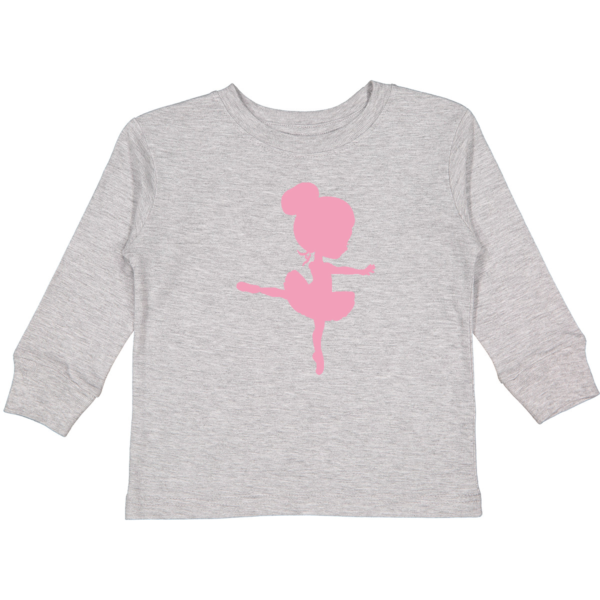 Inktastic Cute Ballerina Toddler Long Sleeve T-Shirt Silhouette Girl Dancer Tutu - Picture 4 of 7