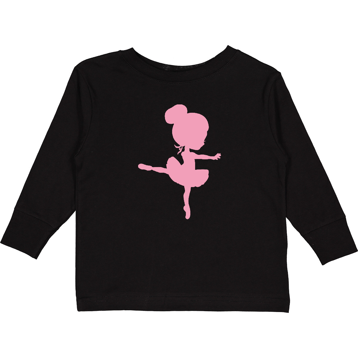 Inktastic Cute Ballerina Toddler Long Sleeve T-Shirt Silhouette Girl Dancer Tutu - Picture 2 of 7
