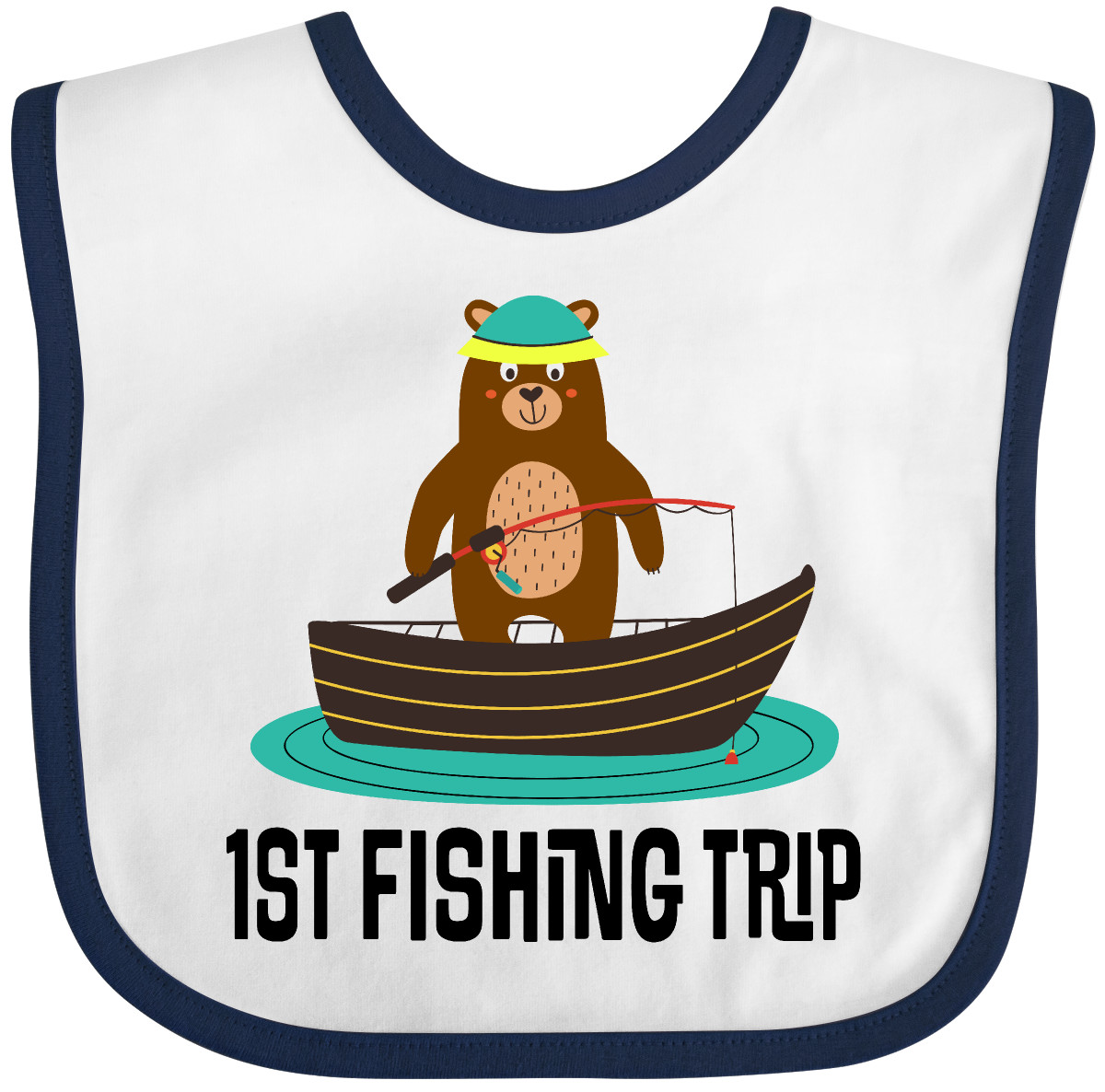 Inktastic 1st Fishing Trip Baby Bib Kids Fisherman Future Child Lake Apparel Hws - Picture 7 of 8