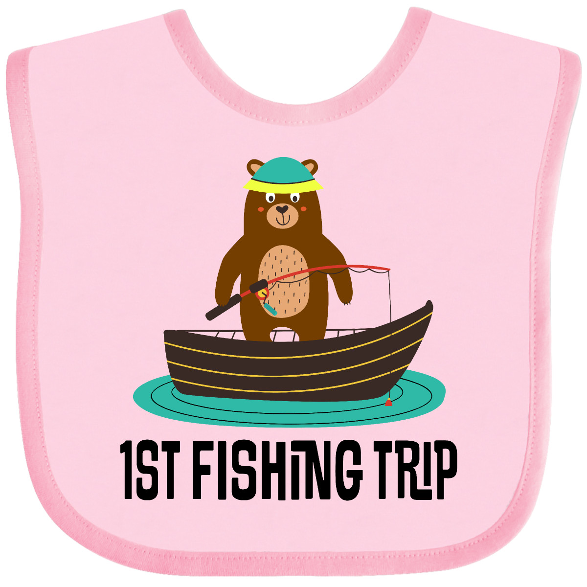Inktastic 1st Fishing Trip Baby Bib Kids Fisherman Future Child Lake Apparel Hws - Picture 3 of 8