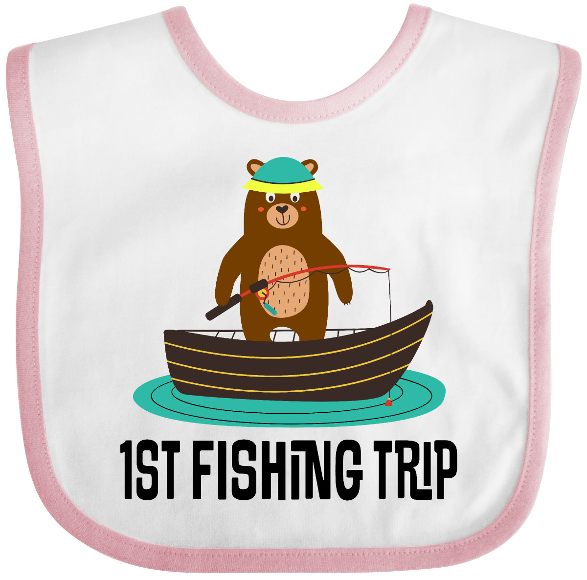 Inktastic 1st Fishing Trip Baby Bib Kids Fisherman Future Child Lake Apparel Hws - Picture 8 of 8