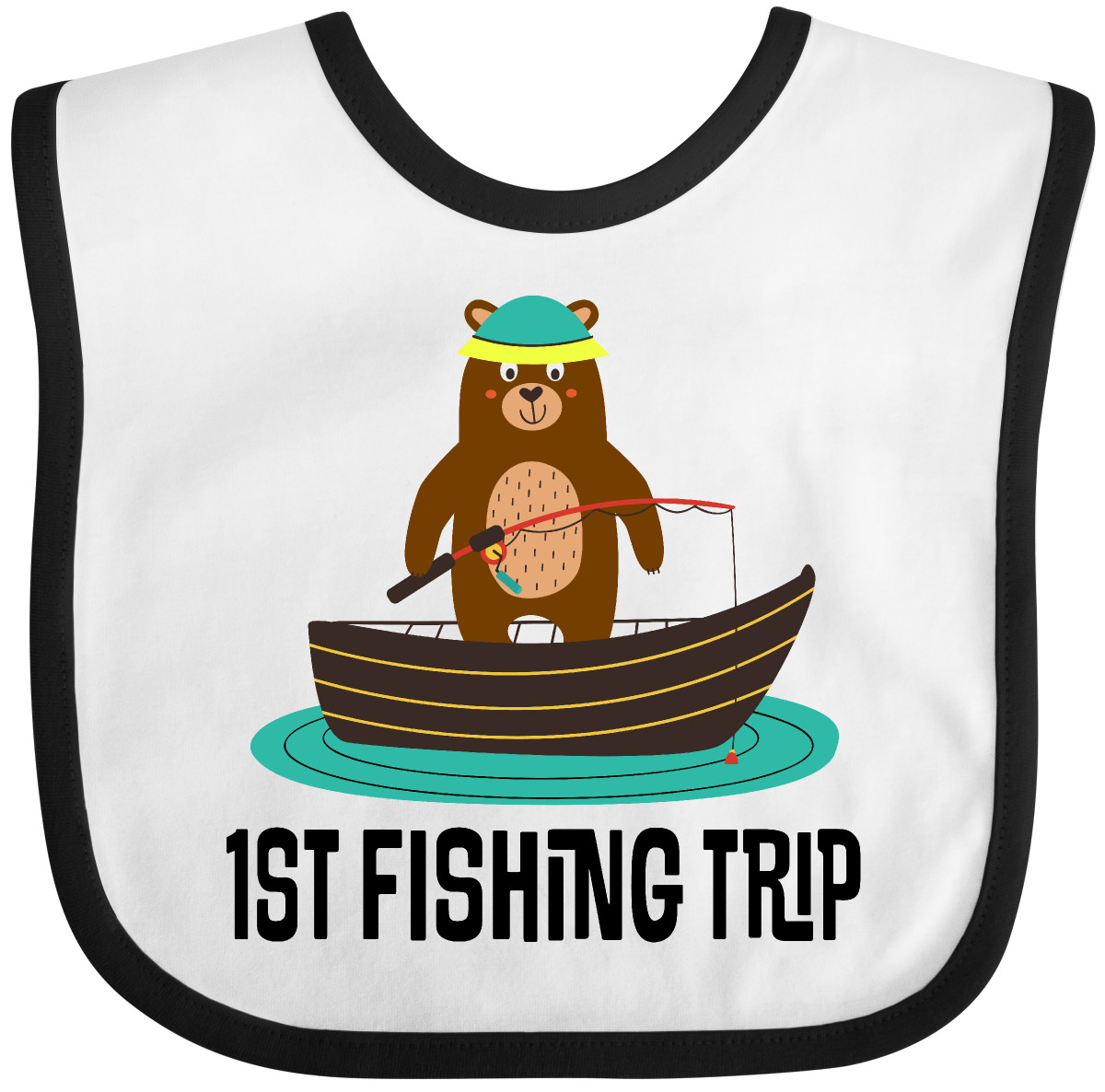 Inktastic 1st Fishing Trip Baby Bib Kids Fisherman Future Child Lake Apparel Hws - Picture 5 of 8