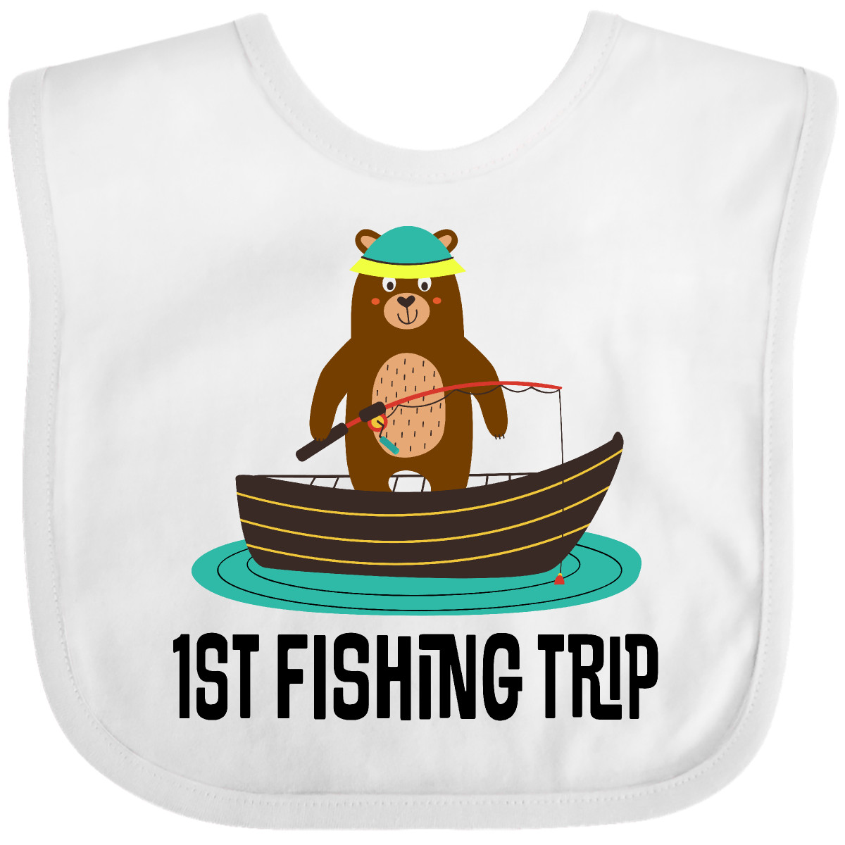 Inktastic 1st Fishing Trip Baby Bib Kids Fisherman Future Child Lake Apparel Hws - Picture 4 of 8