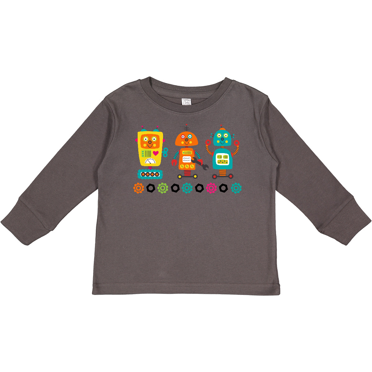 Inktastic Robotics Team Robot Lover Toddler Long Sleeve T-Shirt Engineer Gears - Picture 3 of 6