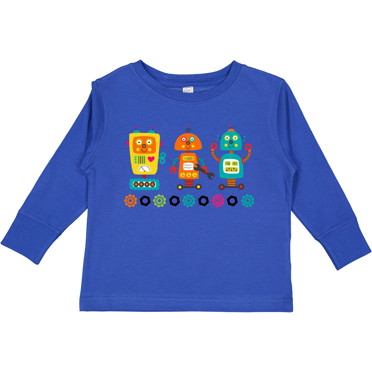 Inktastic Robotics Team Robot Lover Toddler Long Sleeve T-Shirt Engineer Gears - Picture 6 of 6
